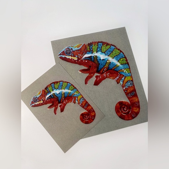 Original Art Prints Chameleon - Picture 1 of 2